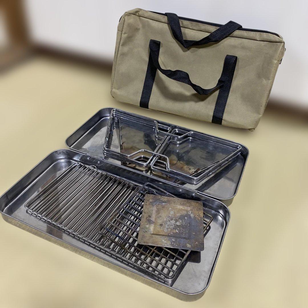 キャンプ用品　コンパクト　バーベキューBBQ 折りたたみ　グリル　小さいサイズ