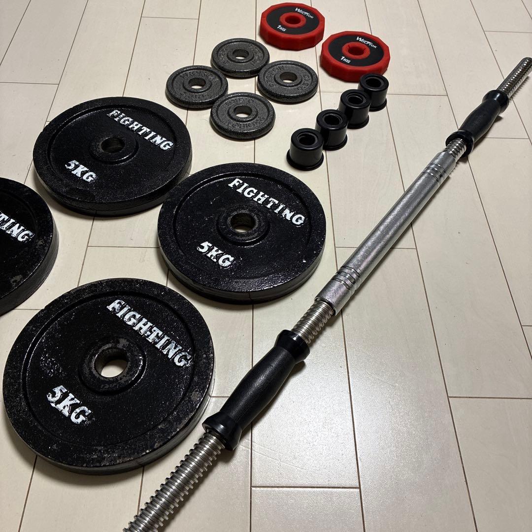 Fighting 、wolfyok可動式バーベルセット 24kg 送料込
