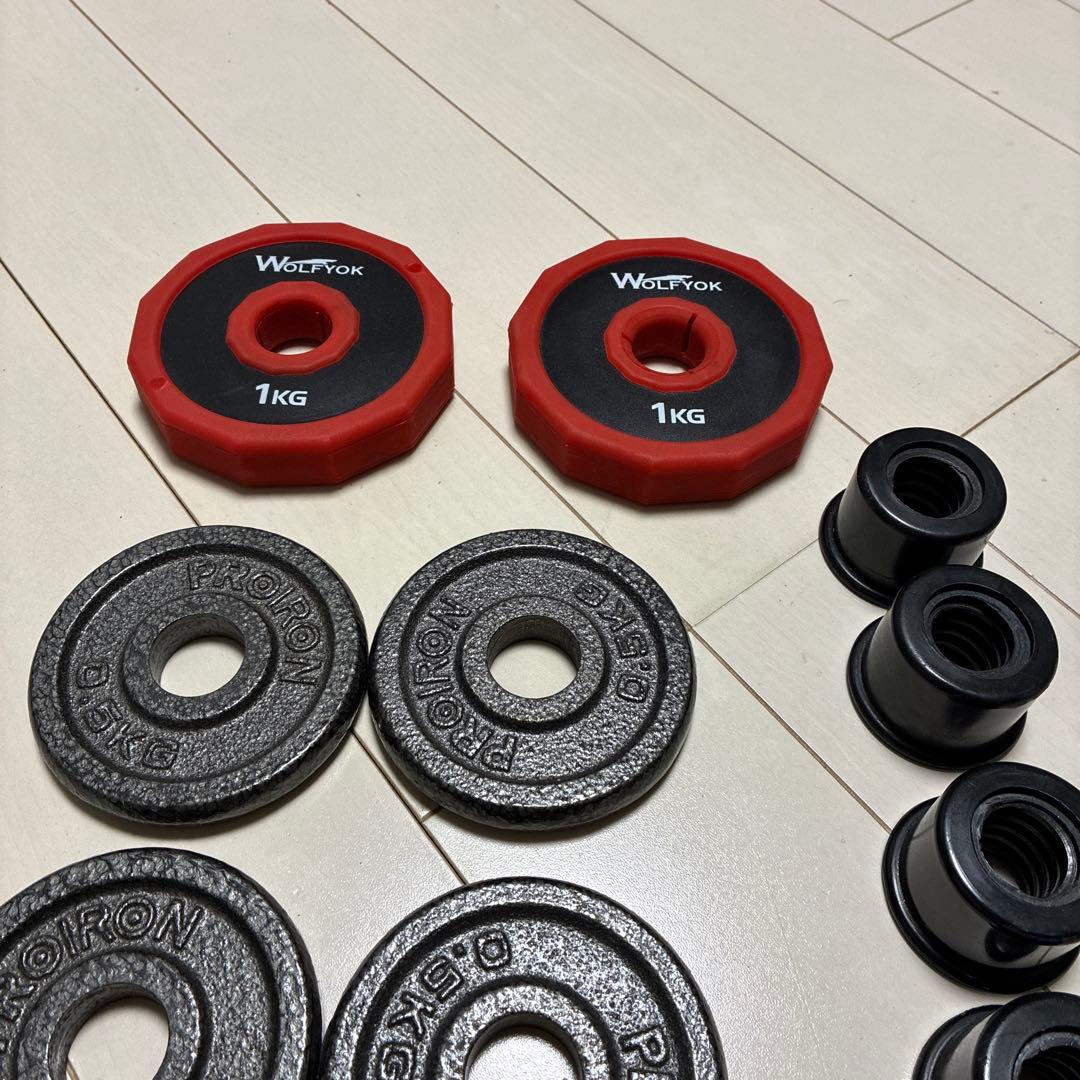 Fighting 、wolfyok可動式バーベルセット 24kg 送料込