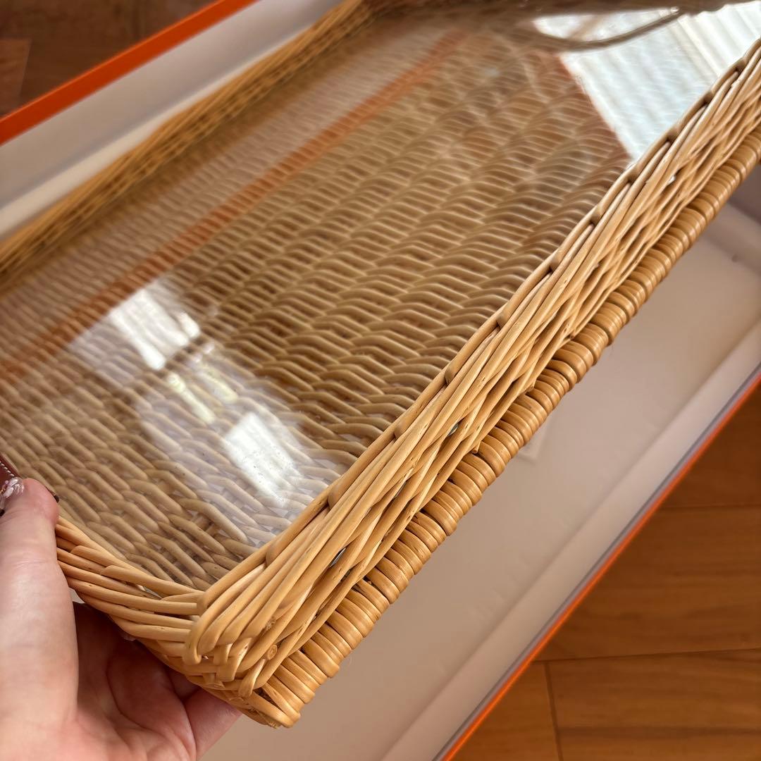 今週まで超美品　エルメス　オズレ ピクニック トレー ガラス付き
