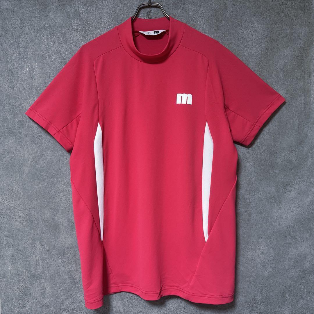 Munsingwear マンシングウェア モックネック シャツ ピンクレッド