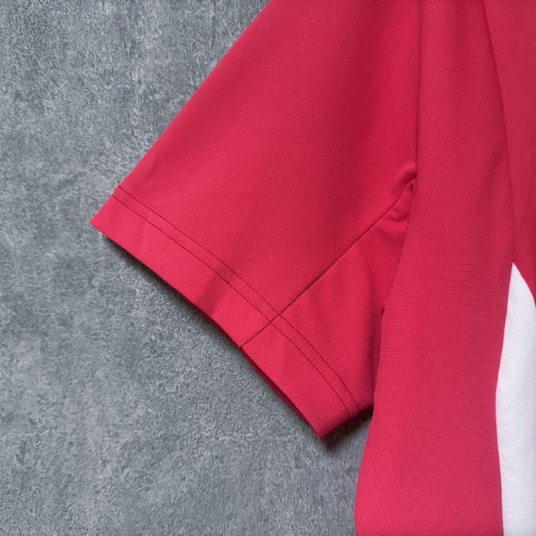 Munsingwear マンシングウェア モックネック シャツ ピンクレッド