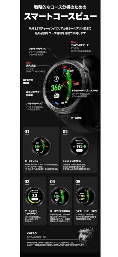 ボイスキャディ T11 PRO 腕時計型 GPSナビ