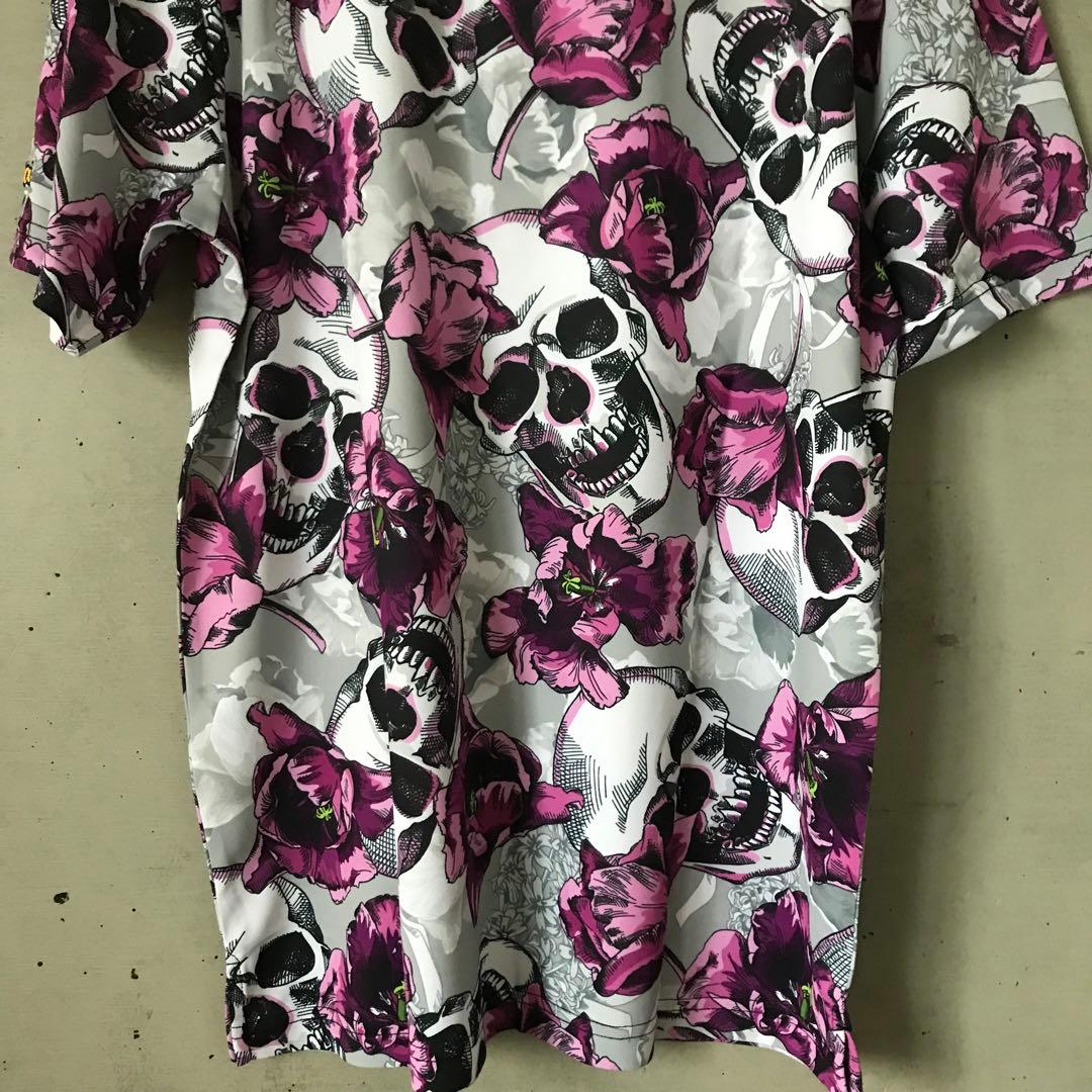 【新品】Lサイズ ラウドマウス LOUDMOUTH 半袖ポロシャツ スカル