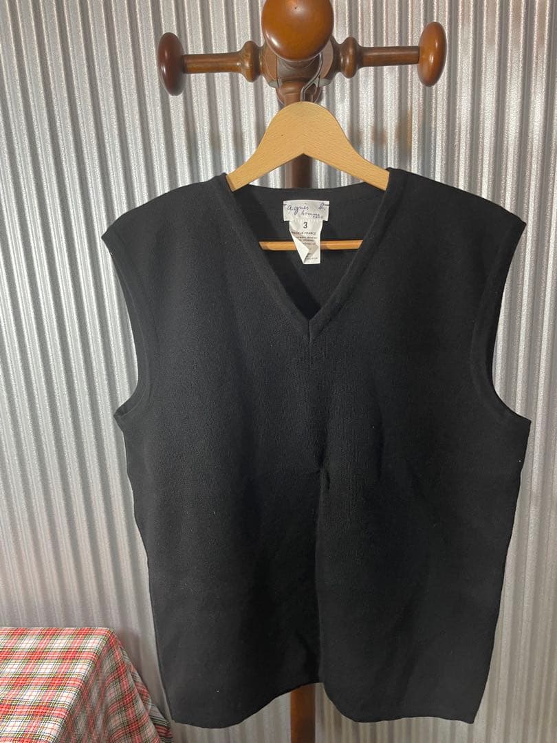 【美品】アニエスベー オム agnes b. homme 黒 ベスト