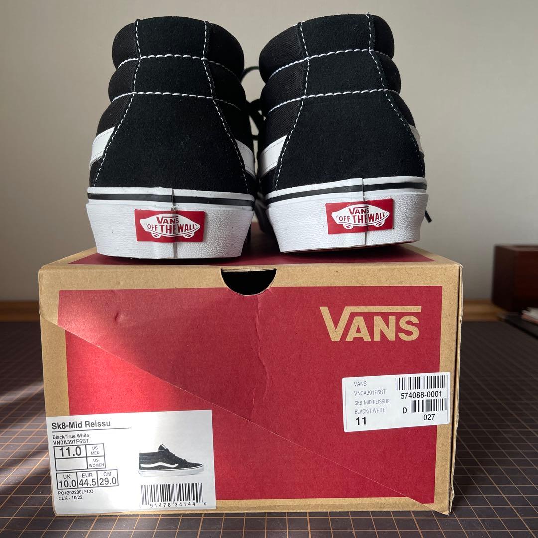 VANS SK8-Mid Reissuスケハイミドルブラック29cm新品未使用品