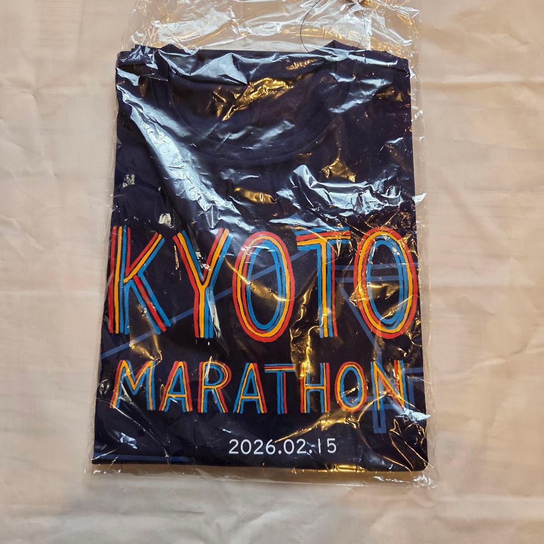 Lサイズ　京都マラソン 2026年公式シャツ ネイビー