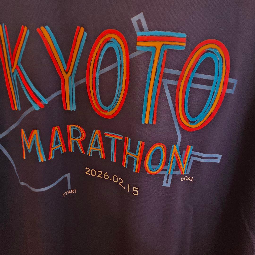 Lサイズ　京都マラソン 2026年公式シャツ ネイビー
