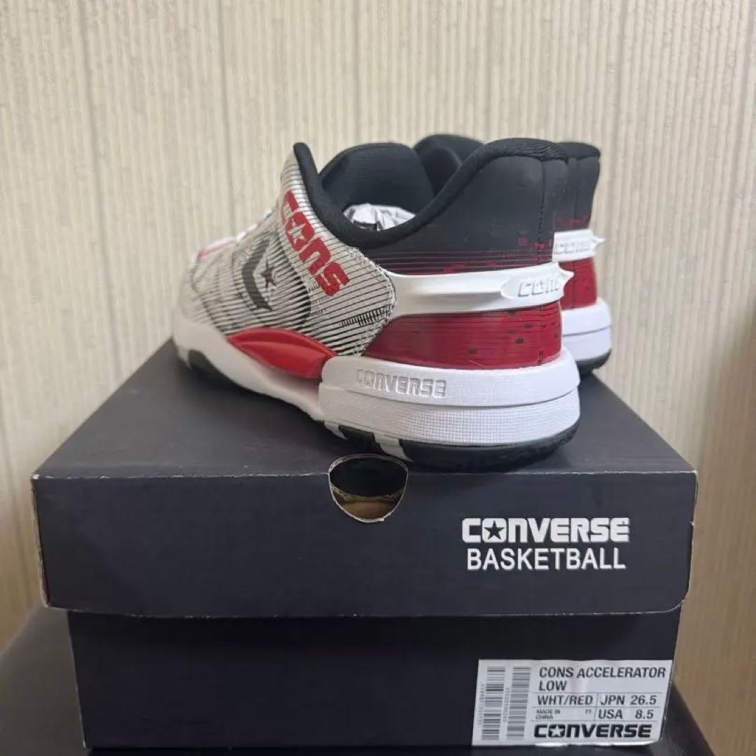 シューズ(男性用) CONVERSE CONS ACCELERATOR LOW WHT/RED