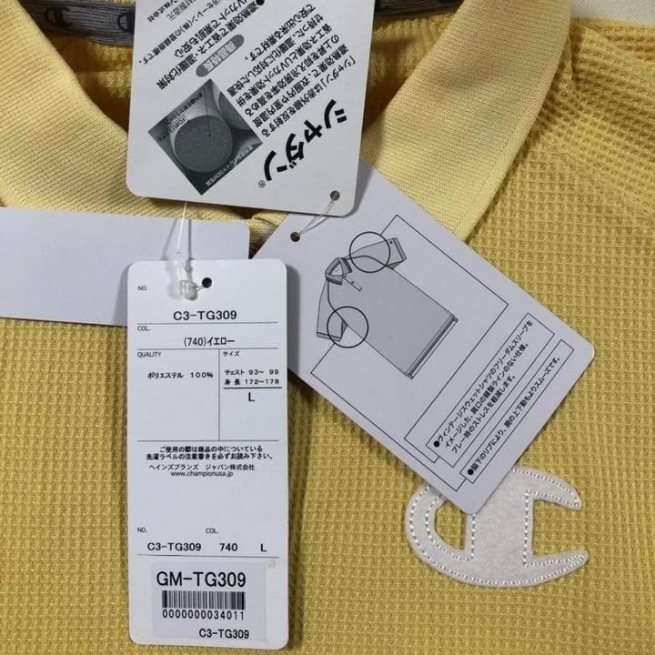 新品未使用 チャンピオン ゴルフ ポロシャツ イエロー Lサイズ