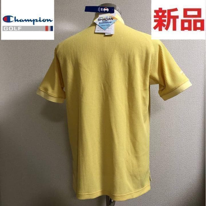 新品未使用 チャンピオン ゴルフ ポロシャツ イエロー Lサイズ