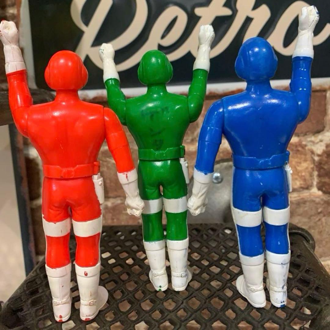超電子バイオマン⭐️ アクアイガー1984年製ソフビ4体セット
