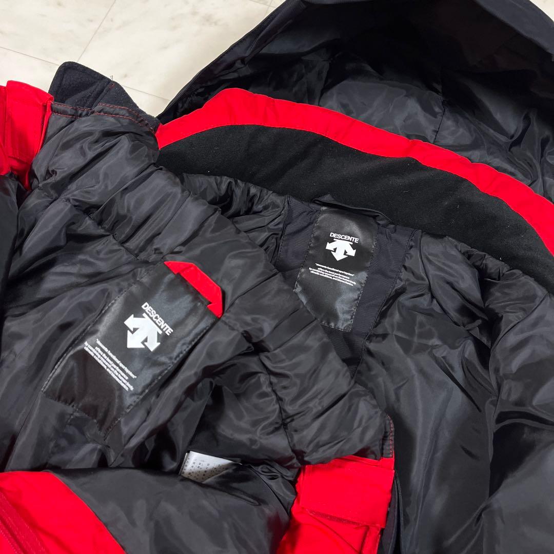 DESCENTE スキーウエア メンズ M ボードウエア ウエア上下 赤 黒