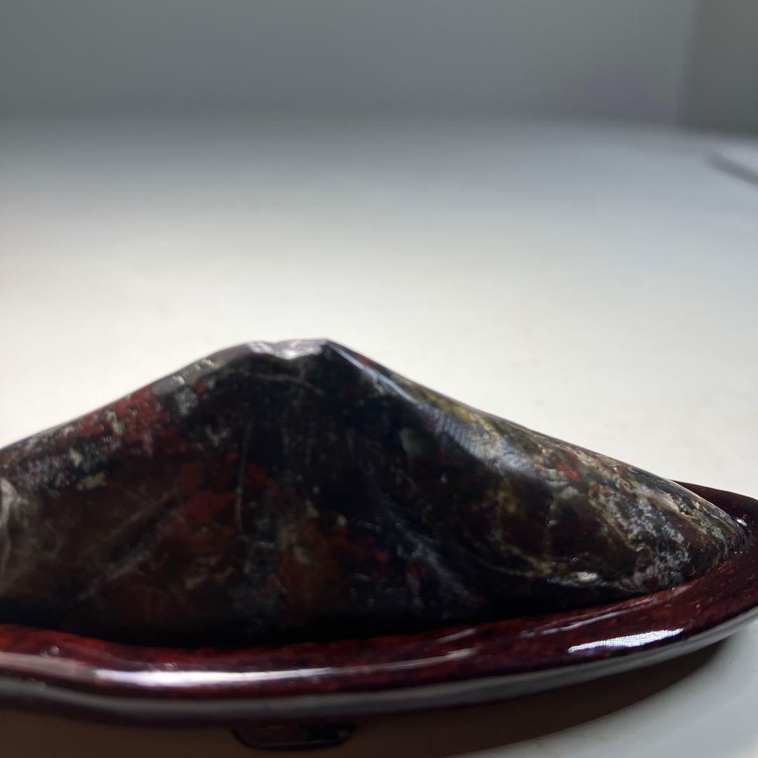 盆*人様 山形水石 黒赤混合