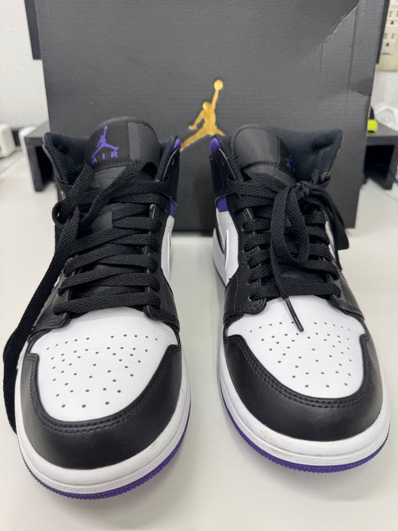 【割引中】　NIKE ナイキAIR JORDAN1 コートパープル　25cm
