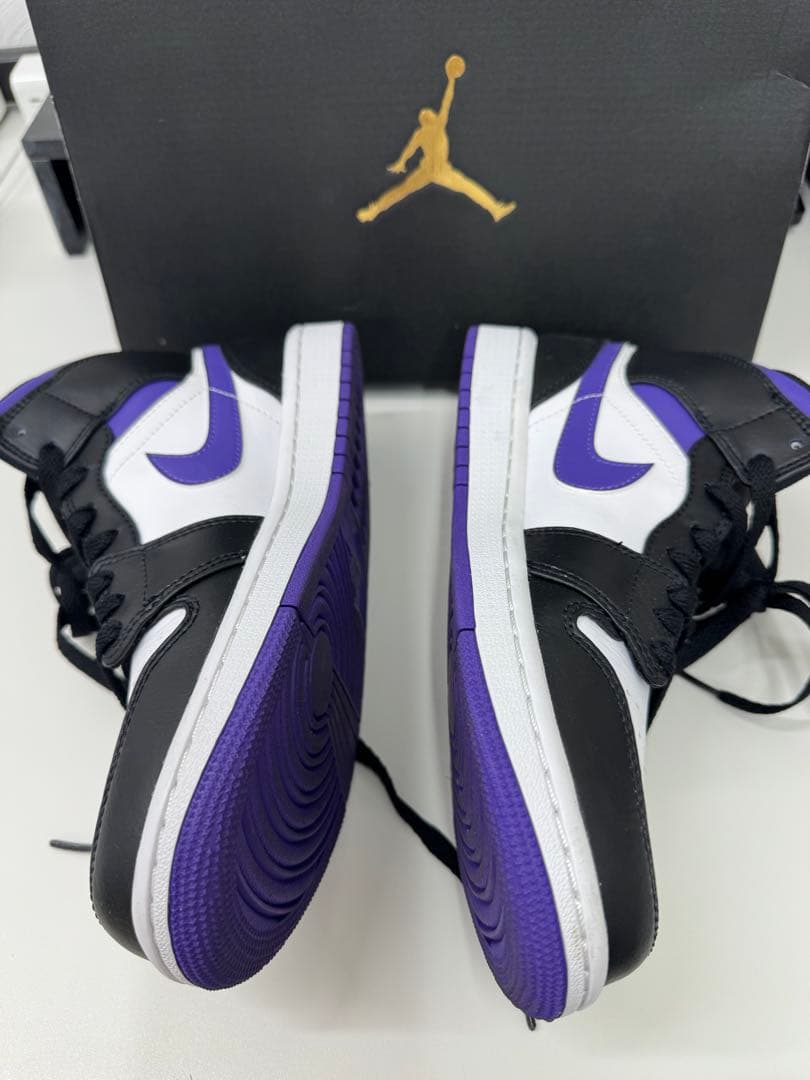 【割引中】　NIKE ナイキAIR JORDAN1 コートパープル　25cm