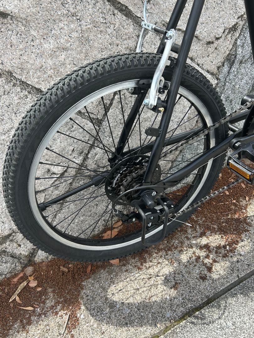ブラック ミニベロ 20インチ 自転車 スチールフレーム