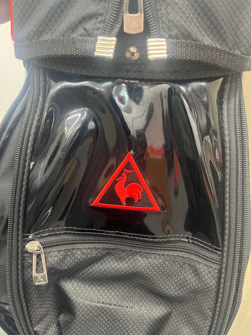 ミ*ン様 le coq sportif キャディバッグ ブラック/レッド