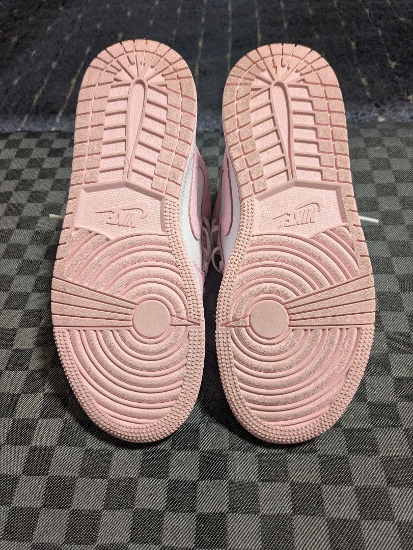 美品 Air Jordan 1 Mid GS Pink White 箱・替え紐付