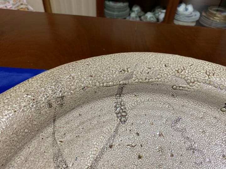 中川自然坊作　絵唐津大皿