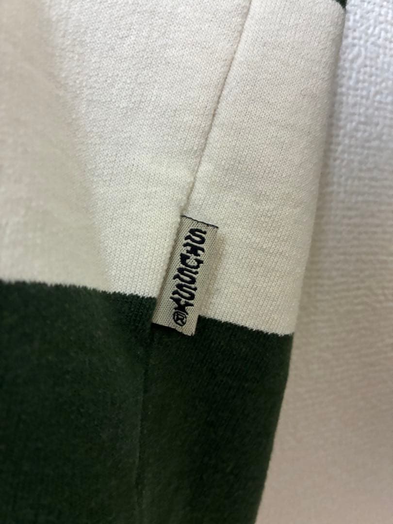 90s old stussy ラガーシャツ 白タグ USA製 Mサイズ【超希少】