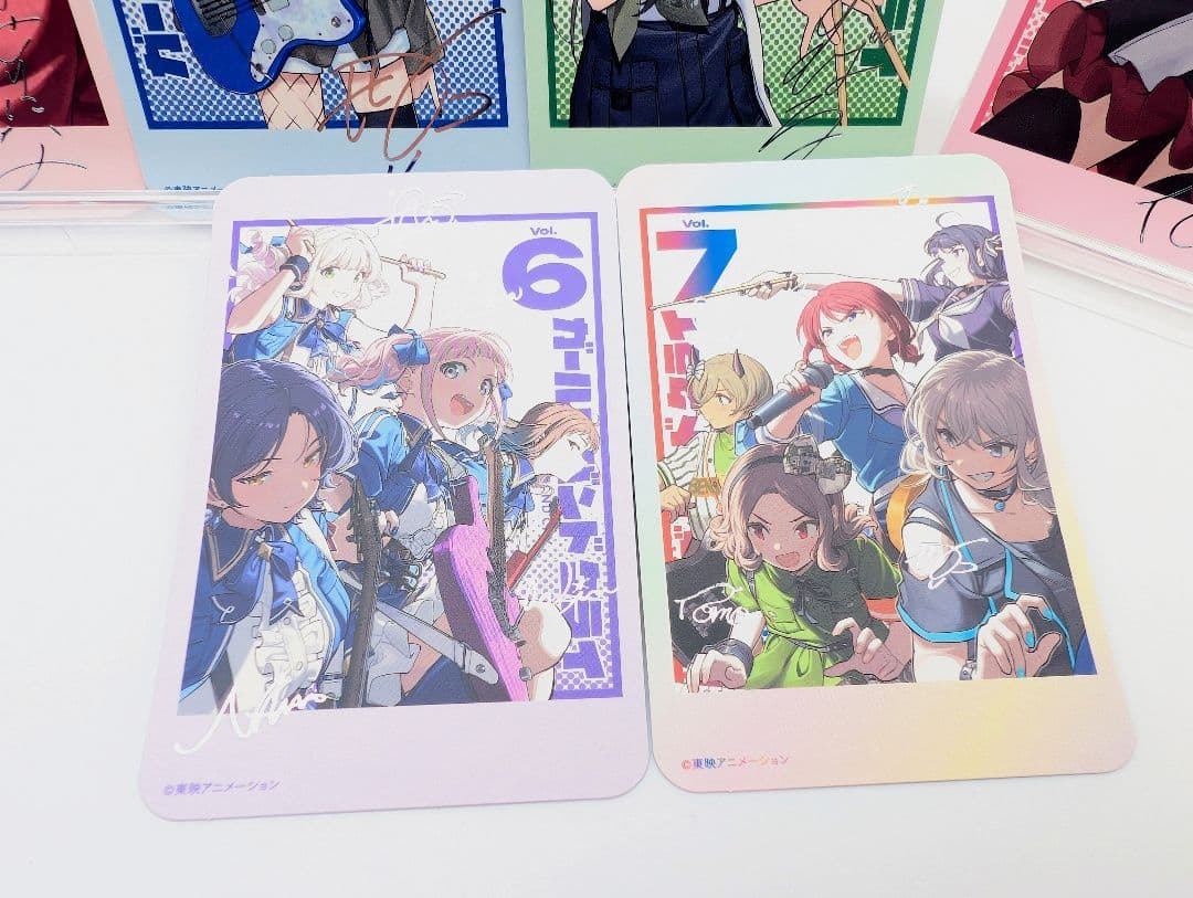 アニメ ガールズバンドクライ 初回封入特典 チェキ風トレカ 全7種セット