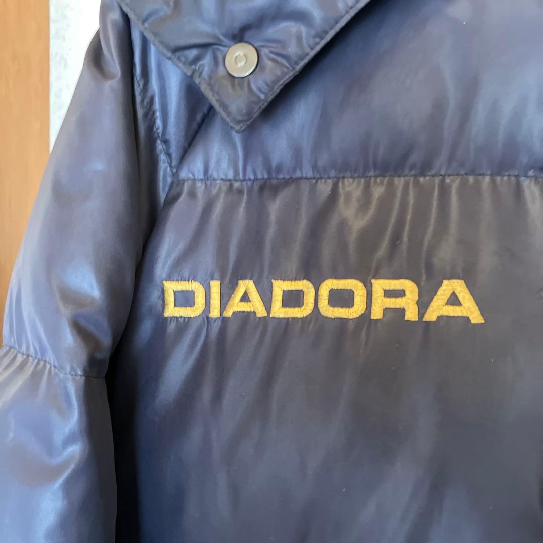 DIADORA ベンチコート ダークネイビー　L 良品　フード付　ディアドラ