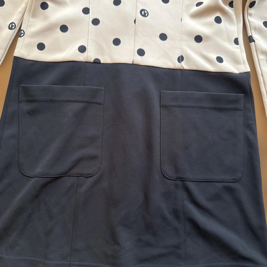 期間限定値下げ【美品】CPG GOLF ドット柄長袖ワンピース Mサイズ