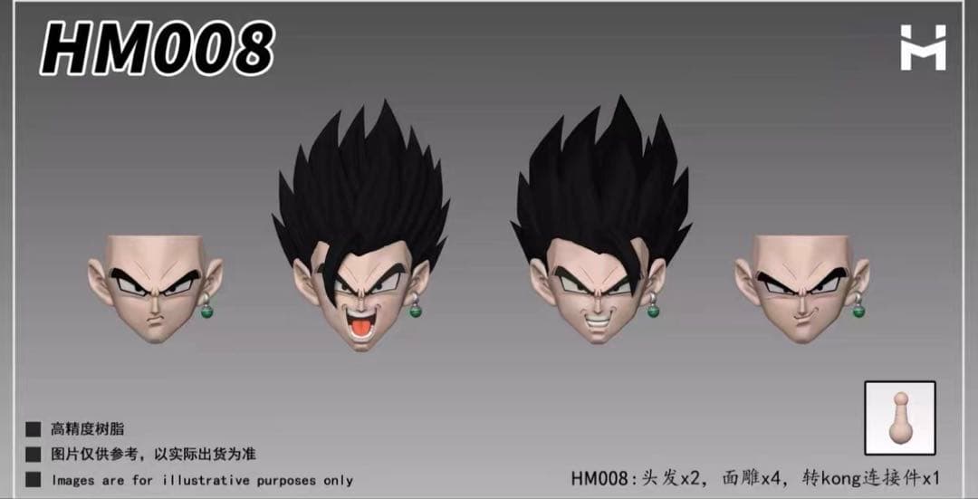 s.h.figuarts孫悟飯 ブラック+カスタムヘッドパーツ2体￼セット