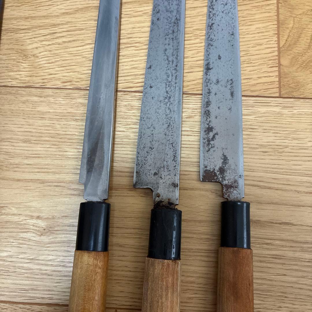柳刃包丁 3本セット 正広作　特上　鋼製