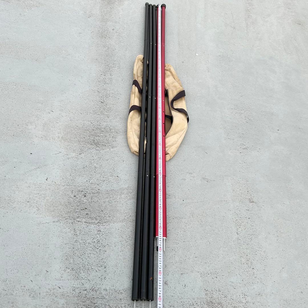 スノーピーク　ウイングポール214cm 2本、240cm 3本【黒・限定赤】