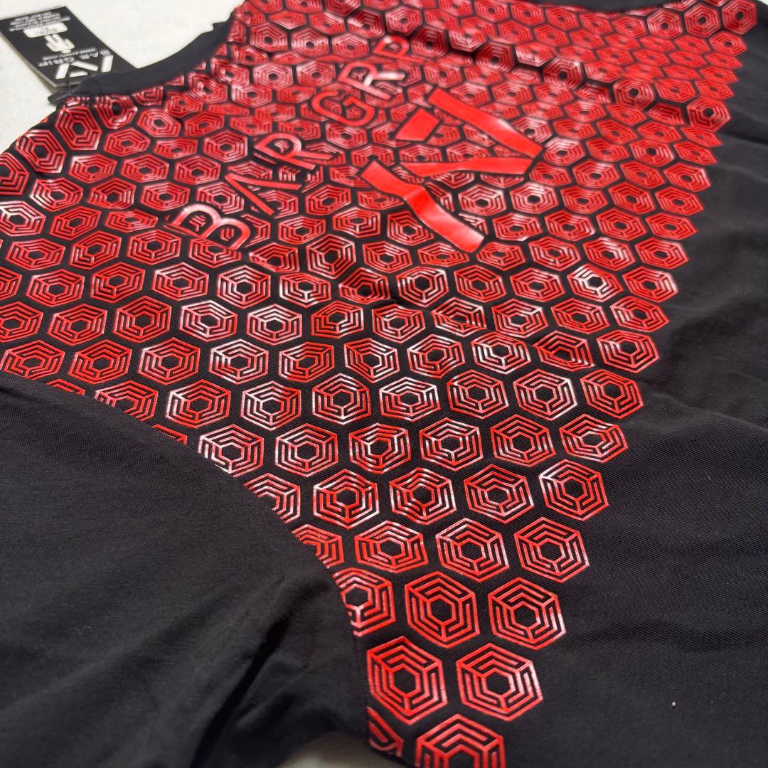 新品 A7 Bar Grip Tシャツ XL 黒×赤ステッチ 激レアデザイン