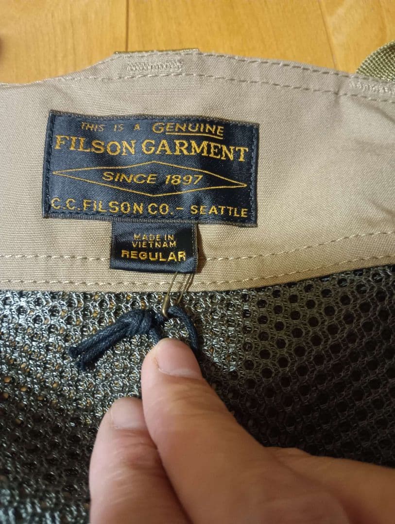 ウェア Filson Mesh Fishing Strap Vest Tan Reg