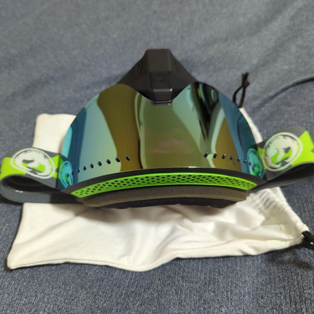 DRAGON NFX2 LUMALENS ゴールドミラー 純正ノーズガード付