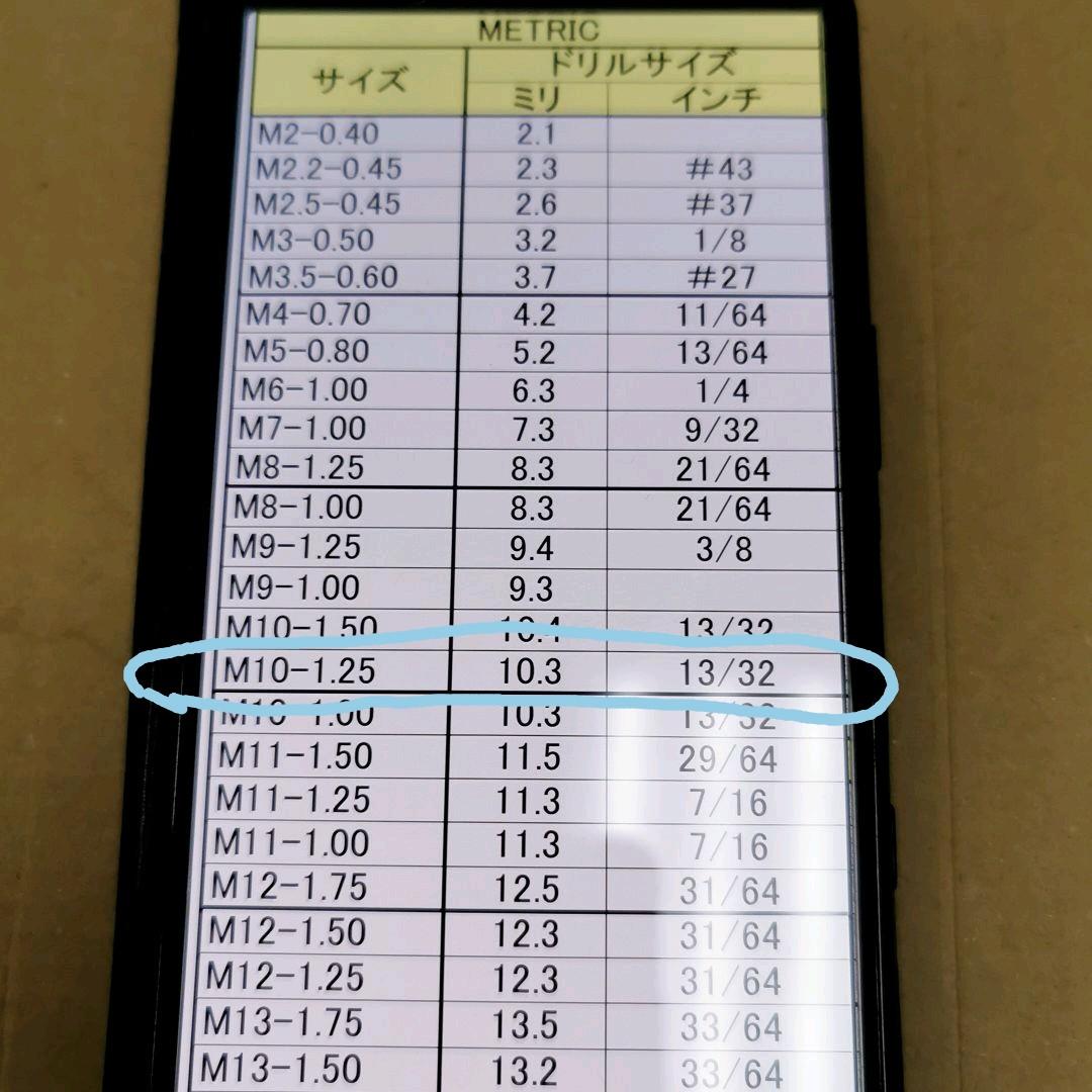 リコイル　リペアキット　 M10-1.25　 ドリル付き