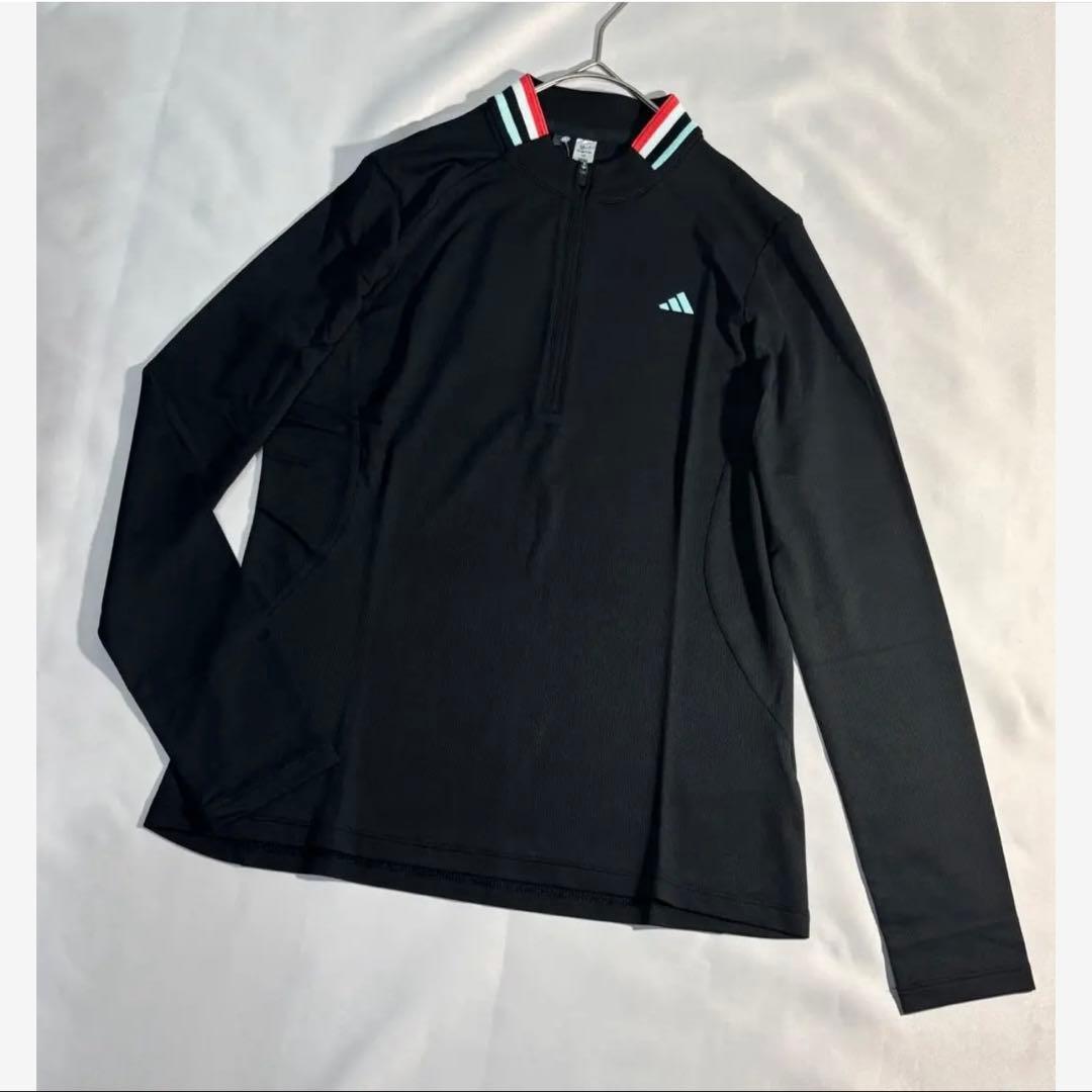 新品adidasゴルフ　ハーフジップポロシャツ　プリーツ スカート大きめサイズ