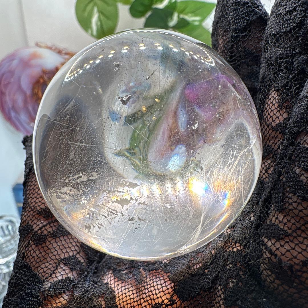 高品質 クォーツINクォーツBIGたまご♡シルバールチル共生♡No.2594