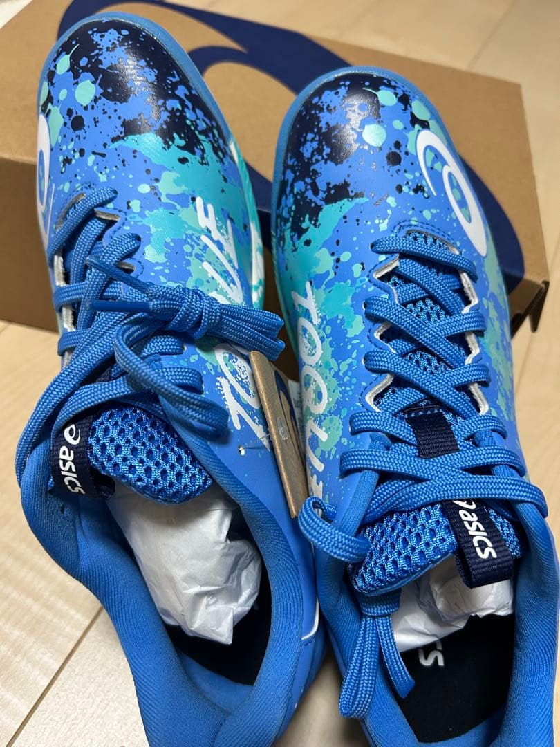 asics TORQUE8 サッカー 27.5 ブルー　フットサルシューズ