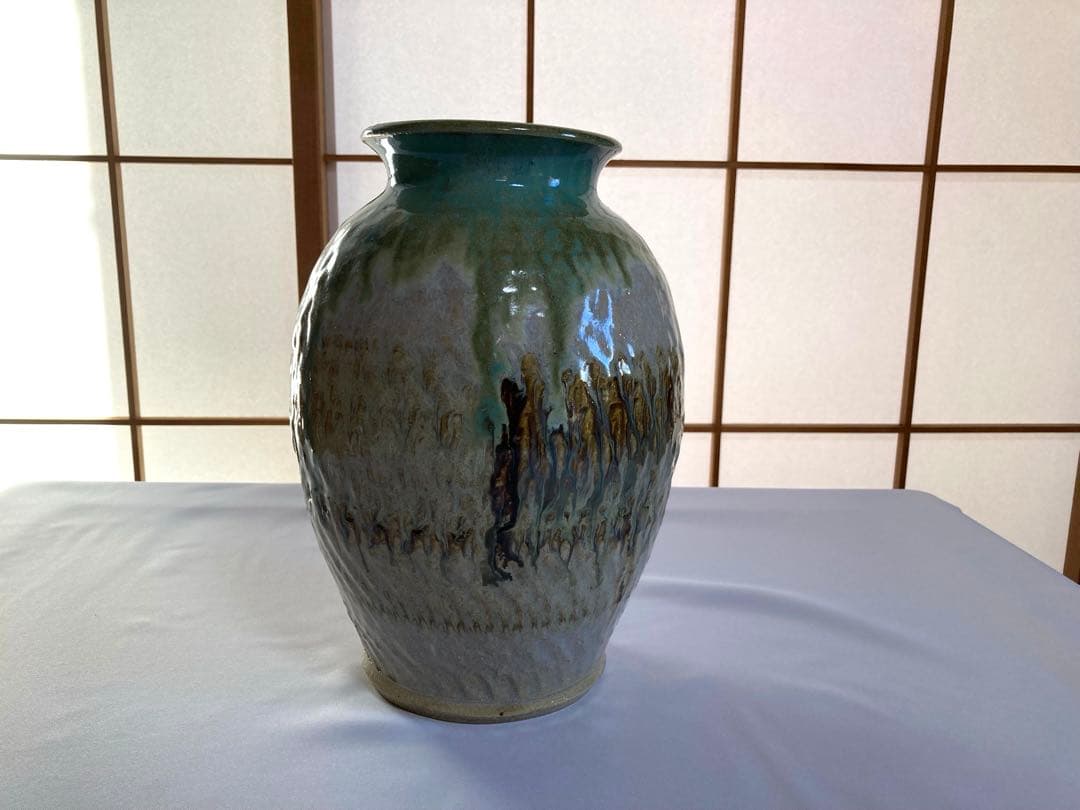 【まとめ売り4点】美品　花瓶　砥部焼　益子焼　茶道　陶器
