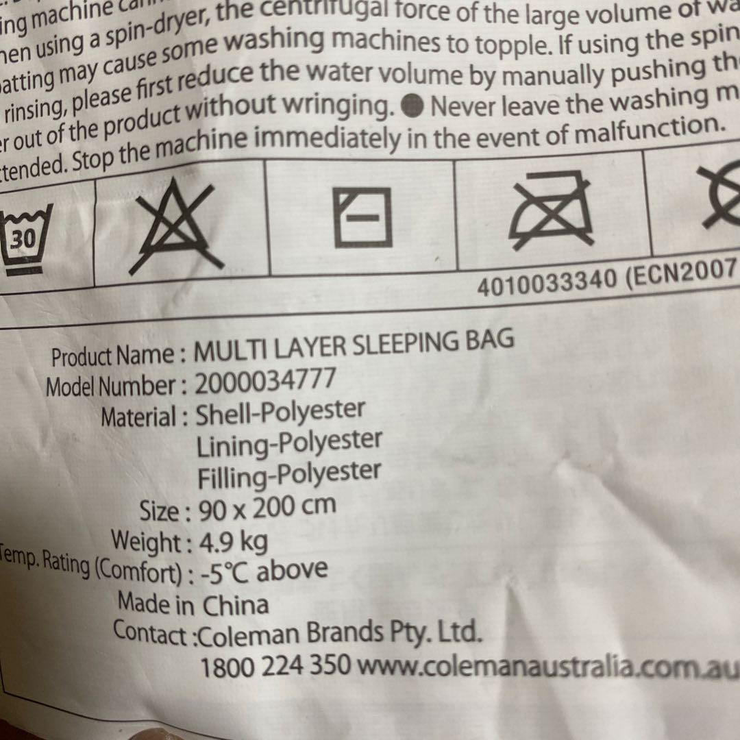 Coleman マルチレイヤースリーピングバッグ 2000034777 寝袋
