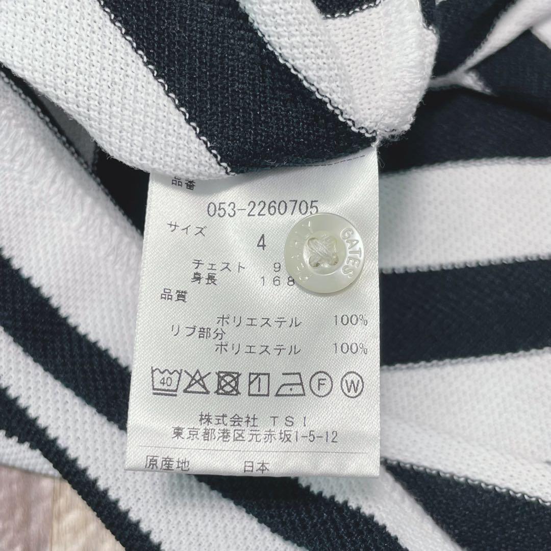 美品　パーリーゲイツ　ポロシャツ　4 メンズ　ボーダー　PEARLYGATES