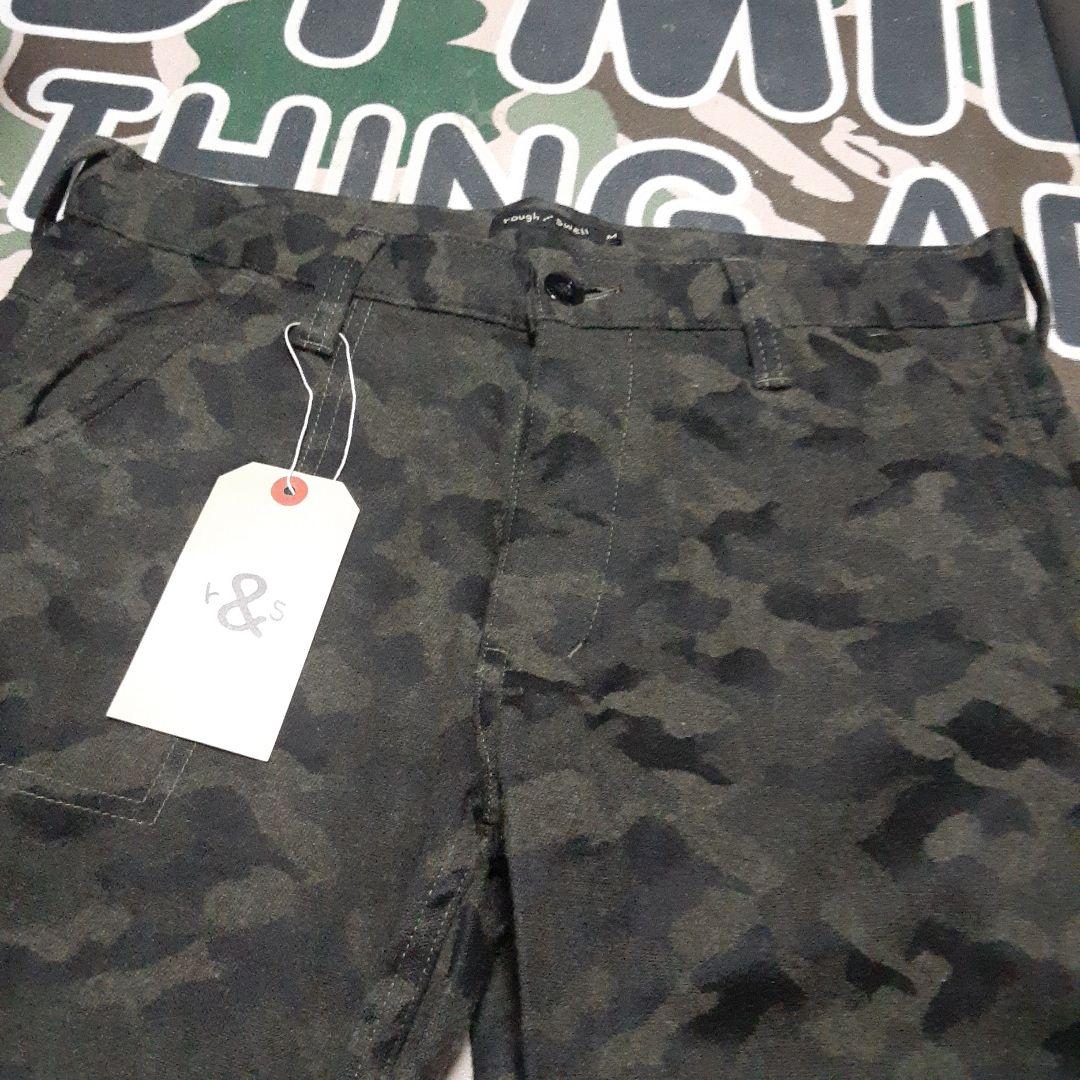 新品未使用 rough&swell ラフアンドスウェル　カモ柄迷彩　ウールパンツ