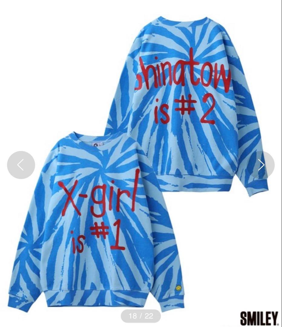 X-girl × CHINATOWN MARKET SMILEY SWEAT