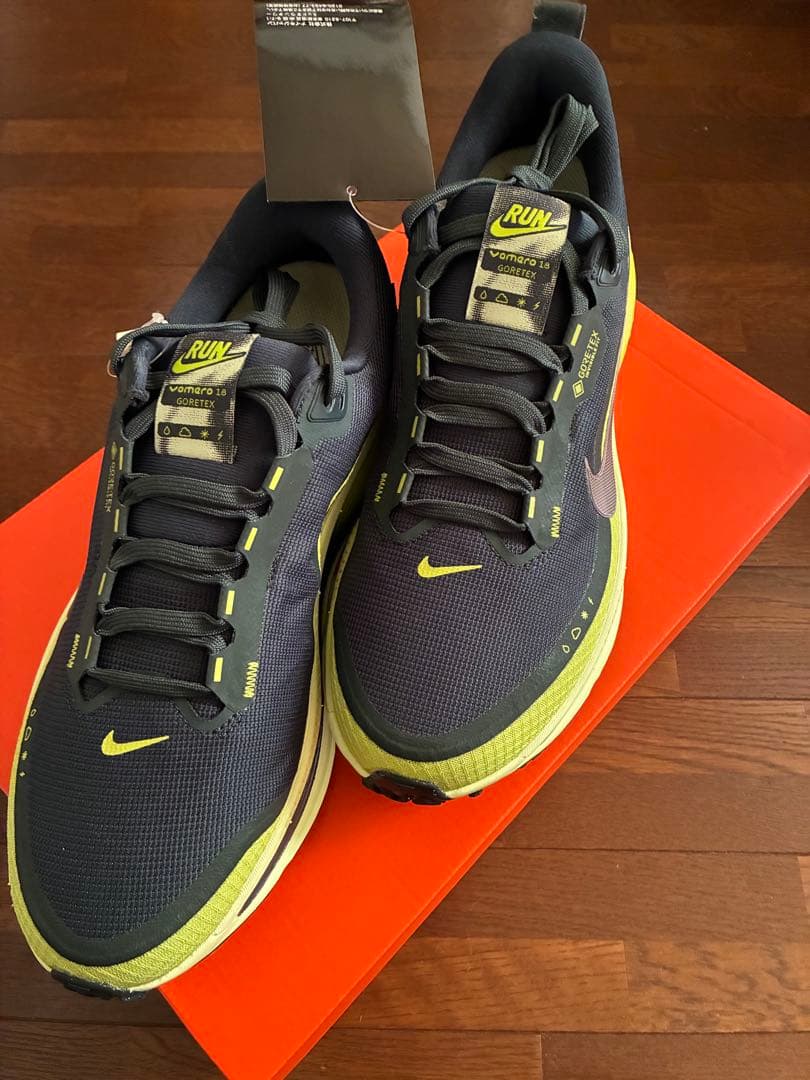 Nike ボメロ18 GTX ダークグリーン/ライム 26.5