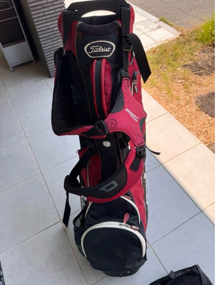 Titleist スタンド式キャディバッグ 赤黒