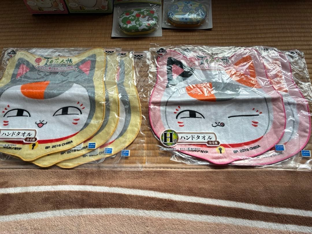 一番くじ夏目友人帳 22点 食器・ブラウンケット・ハンドタオル 実用的セット