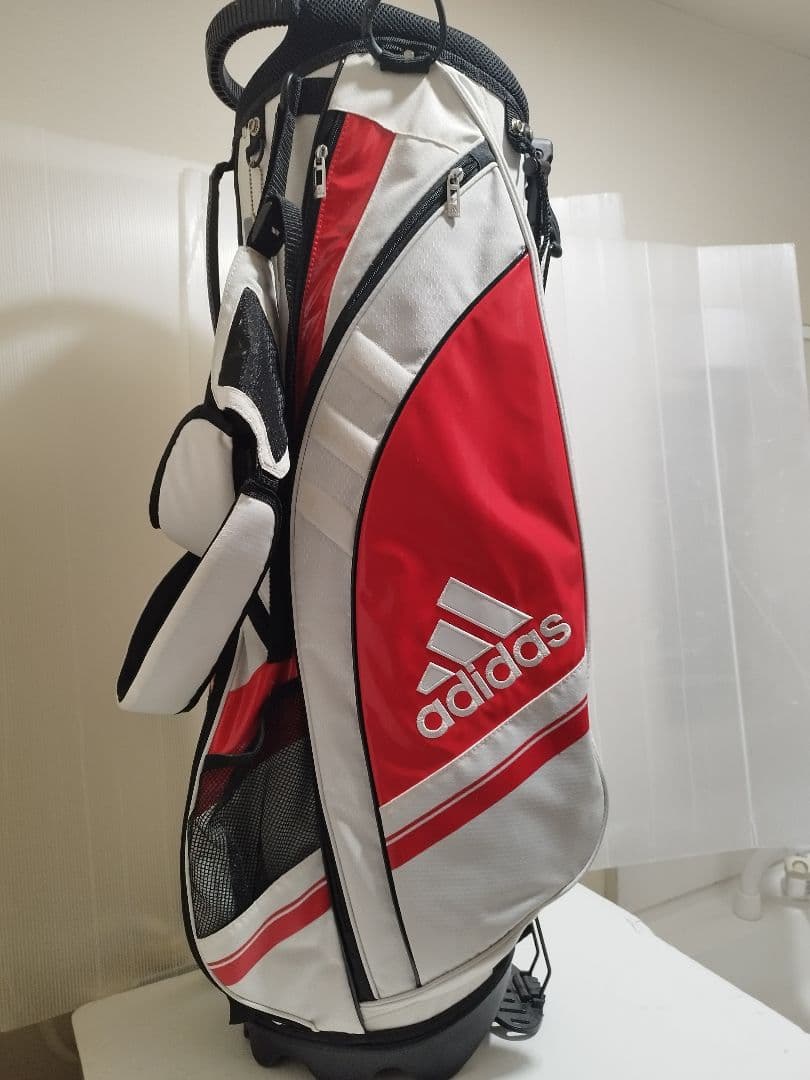 adidas キャディバッグ 白/赤