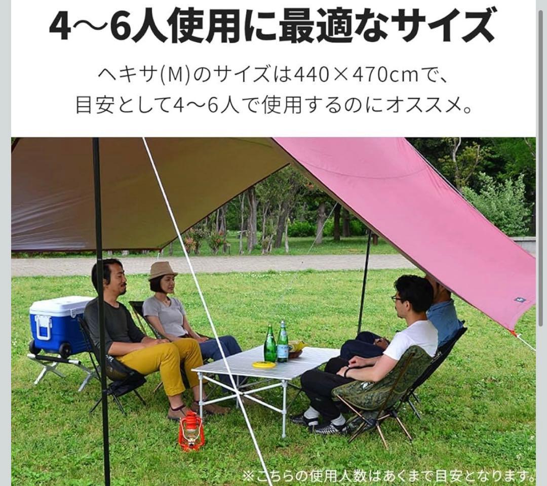 FIELDOOR　フィールドア ヘキサ タープ Mサイズ ＋アルミテントポール