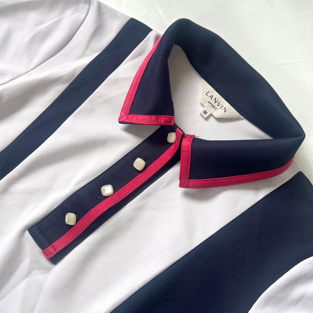 LANVIN SPORT ランバンスポール　フリルワンピース　半袖シャツ　ゴルフ