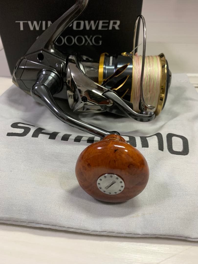 20ツインパワーC5000XG シマノ　ハンドル改　リールスタンド改